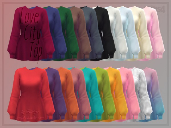  The Sims Resource: Love City Top by Trillyke