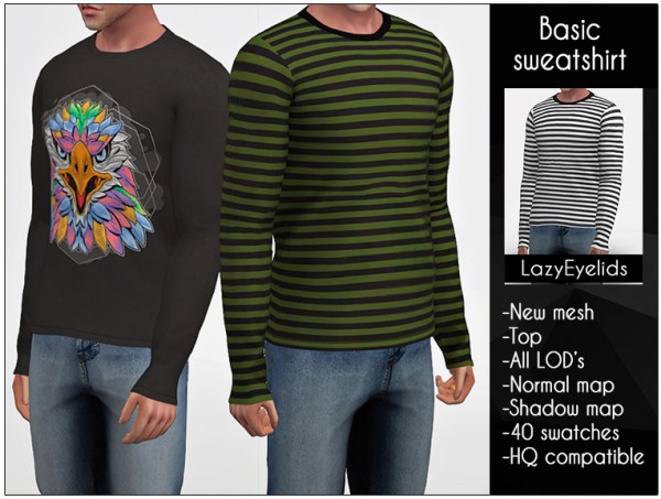  Lazyeyelids: Basic Sweatshirt