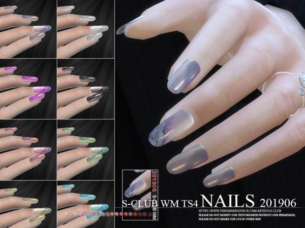  The Sims Resource: Nails 201906 by S Club