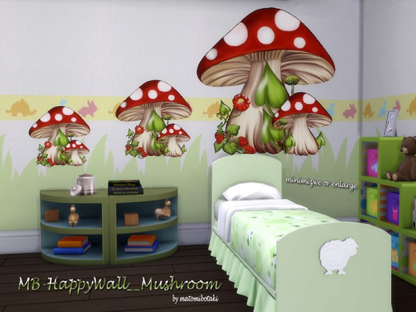  The Sims Resource: Happy Wall Mushroom by matomibotaki