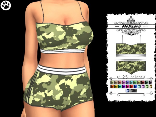  The Sims Resource: Camo PJ Outfit by MsBeary