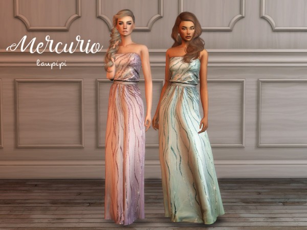  The Sims Resource: Mercurio dress by Laupipi