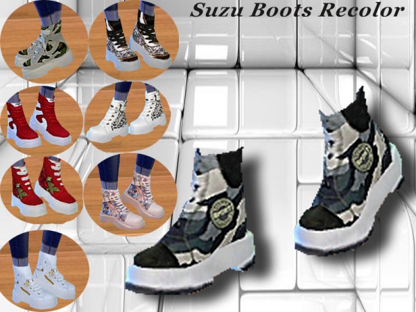  The Sims Resource: Suzu Boots Recolor by Teenageeaglerunner