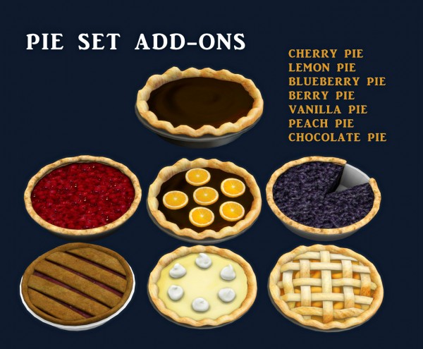  Leo 4 Sims: Pie Set Add Ons