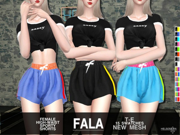  The Sims Resource: FALA   Athletic Shorts by Helsoseira