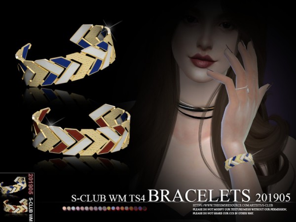  The Sims Resource: Bracelet 201905 by S Club
