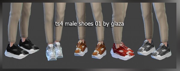 All by Glaza: First shoes for men • Sims 4 Downloads