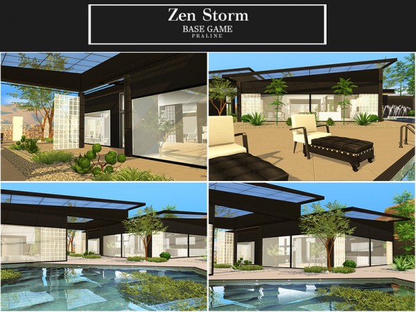  The Sims Resource: Zen Storm House by Pralinesims
