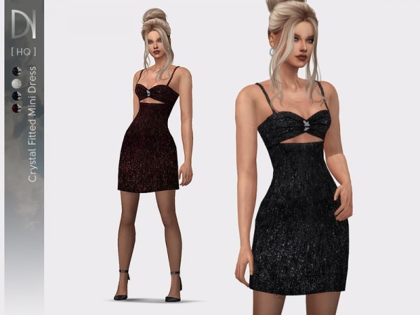  The Sims Resource: Crystal Fitted Mini Dress by DarkNighTt