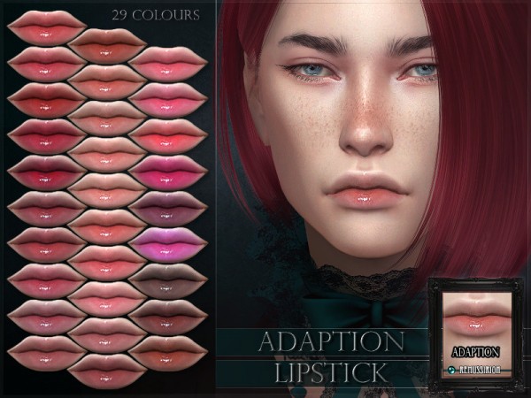  The Sims Resource: Adaption Lipstick by RemusSirion