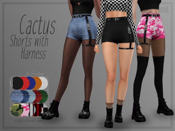  The Sims Resource: Cactus Shorts with Harness by Trillyke