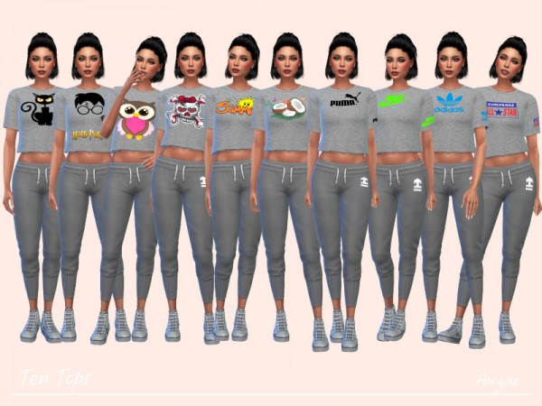  The Sims Resource: Ten Tops by Paogae
