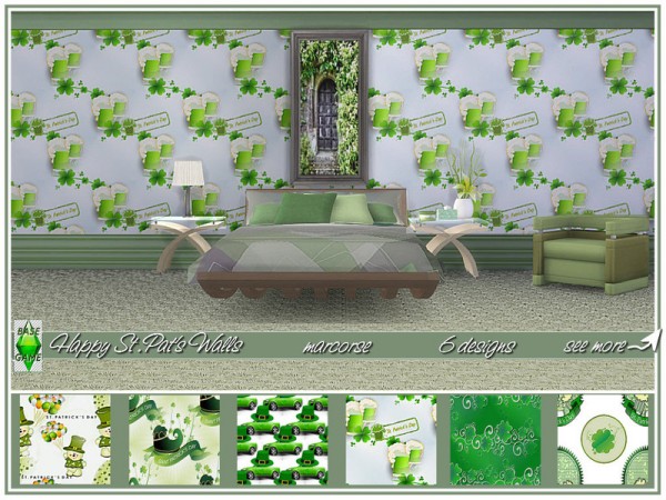  The Sims Resource: Happy St. Pats Walls by marcorse