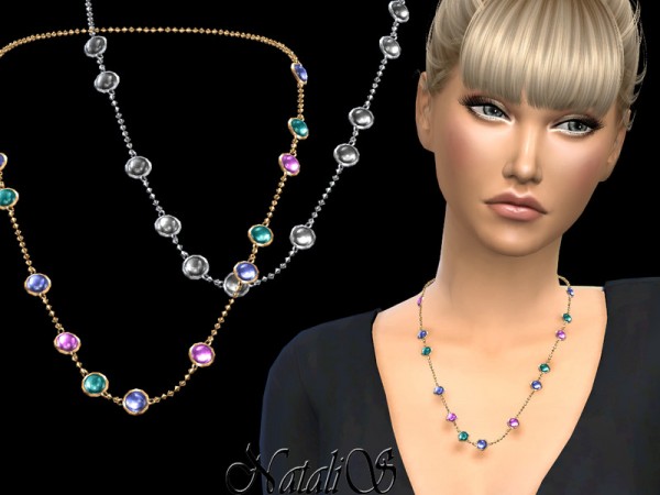  The Sims Resource: Mixed gemstones medium chain by NataliS