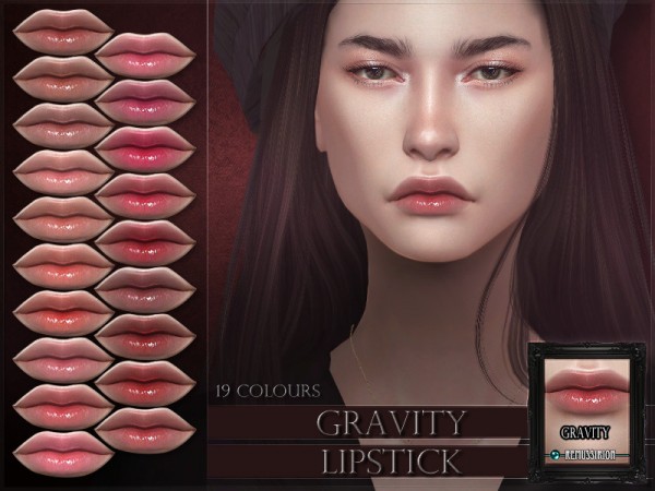  The Sims Resource: Gravity Lipstick by RemusSirion