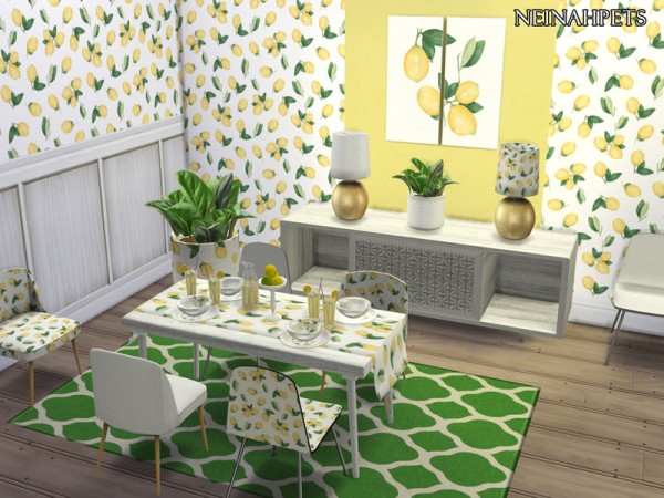  The Sims Resource: Watercolor Lemons Dining by neinahpets