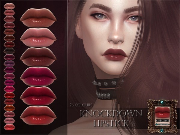  The Sims Resource: Knockdown Lipstick by RemusSirion