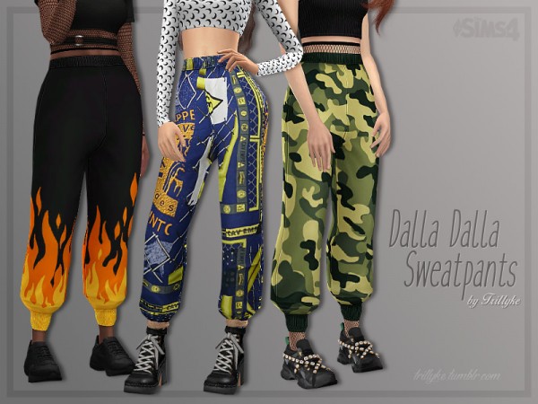  The Sims Resource: Dalla Dalla Sweatpants by Trillyke
