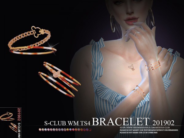  The Sims Resource: Bracelet 201902 by S Club