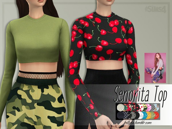  The Sims Resource: Senorita Top by Trillyke