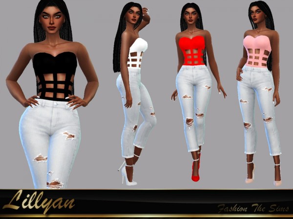  The Sims Resource: Top Lyria by LYLLYAN