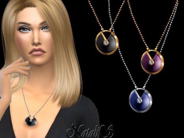  The Sims Resource: Gemstone locket necklace by NataliS