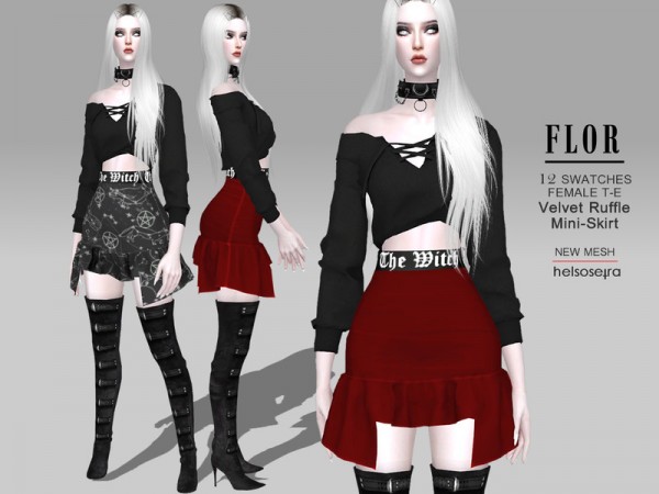  The Sims Resource: FLOR The Witch Skirt by Helsoseira