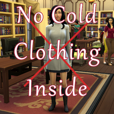  Mod The Sims: No Cold Clothing Inside by scarletqueenkat