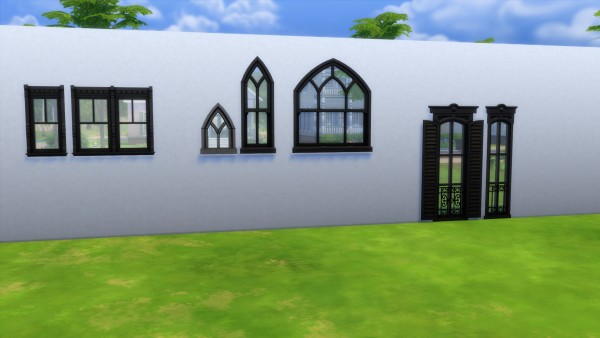  Mod The Sims: Strangerville Windows/Doors   Pitch Black Edition by DreadfulSim