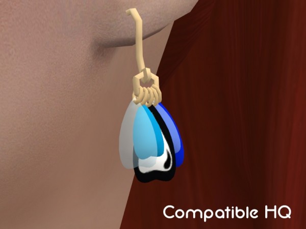  Sims Artists: Butterfly wings curls earrings