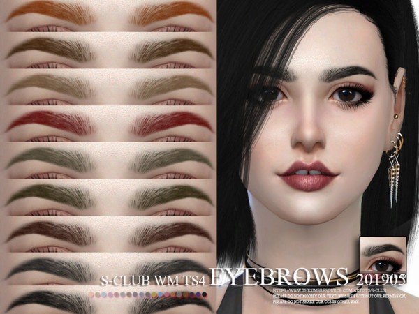  The Sims Resource: Eyebrows 201905 by S Club