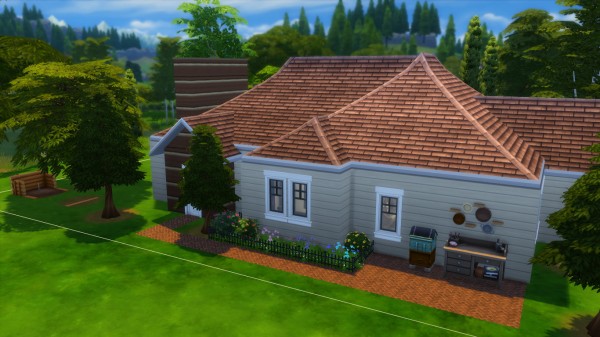  Mod The Sims: The decades challenge   1940s house NO CC by iSandor