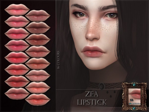 The Sims Resource: Zea Lipstick by RemusSirion