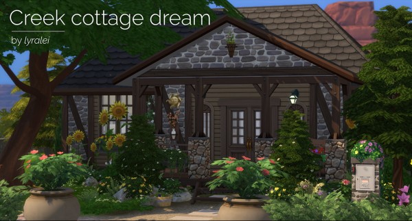  Mod The Sims: Creek Cottage Dream   No CC by Lyralei