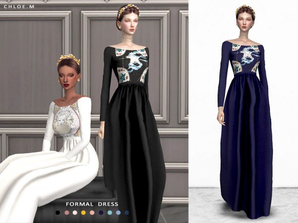  The Sims Resource: Formal Dress by ChloeMMM