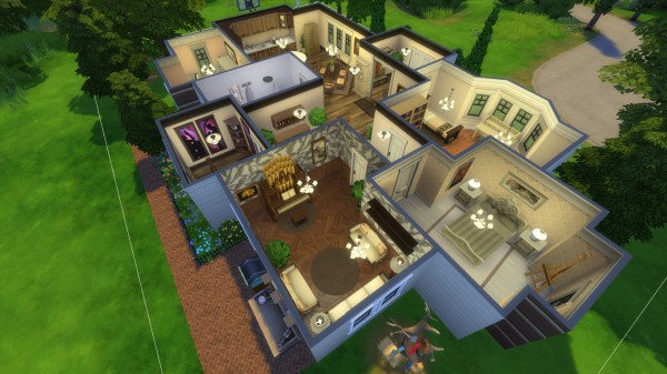  Mod The Sims: The decades challenge   1940s house NO CC by iSandor