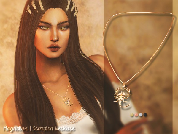 The Sims Resource: Scorpion Necklace by magnolia c