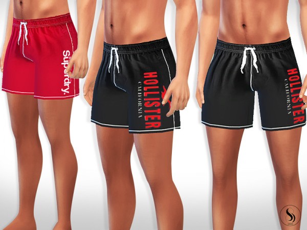  The Sims Resource: Athletic and Swim Shorts by Saliwa