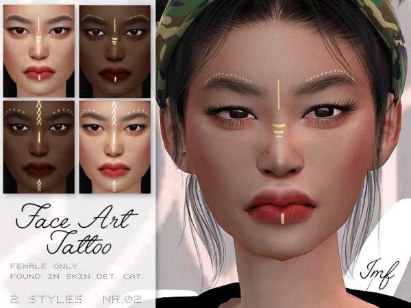  The Sims Resource: Face Art Tattoo N.02 by IzzieMcFire