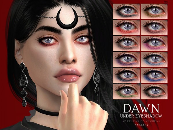  The Sims Resource: DAWN Under Eyeshadow N72 by Pralinesims