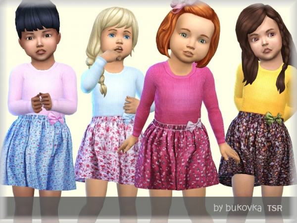  The Sims Resource: Dress Flower by bukovka