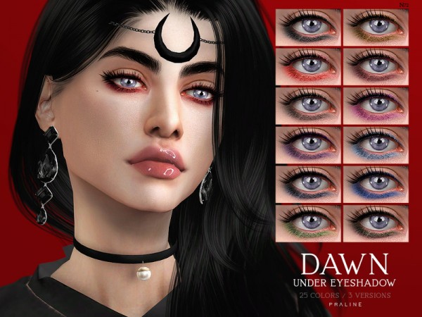  The Sims Resource: DAWN Under Eyeshadow N72 by Pralinesims