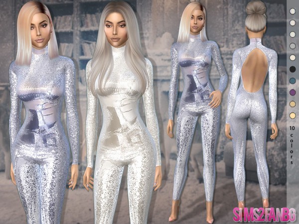  The Sims Resource: 376   Emanuela Sequin Jumpsuit by sims2fanbg
