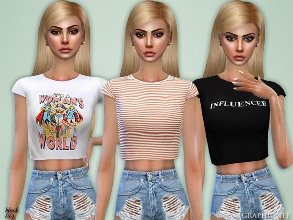  The Sims Resource: Graphic Tee by Black Lily
