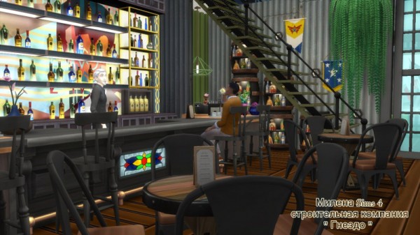 Sims 3 by Mulena: Bar 8 glasses