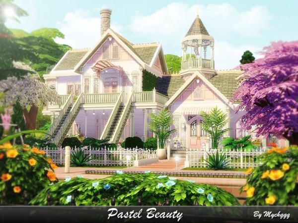  The Sims Resource: Pastel Beauty House by MychQQQ
