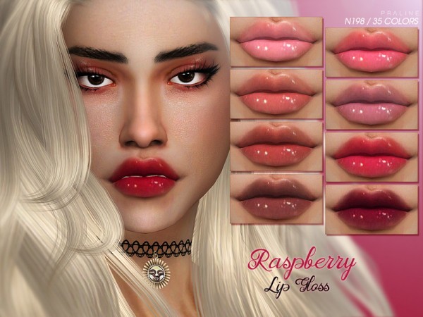  The Sims Resource: Raspberry Lip Gloss N198 by Pralinesims