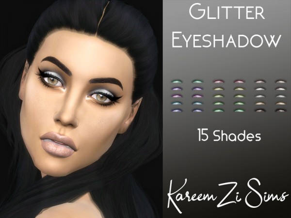  The Sims Resource: Glitter Eyeshadow by KareemZiSims