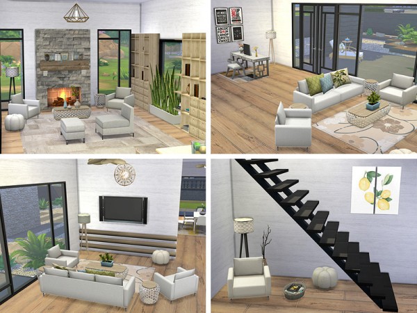  The Sims Resource: Mela Contemporary house by neinahpets