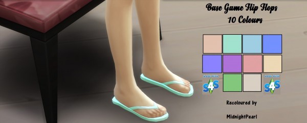  Mod The Sims: Flipflops 10 Colours by wendy35pearly